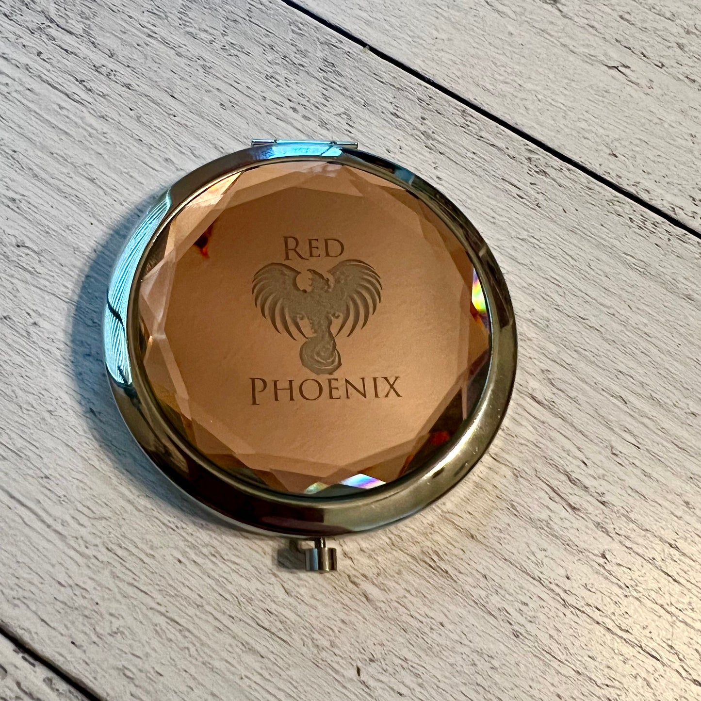 Red Phoenix Handheld Mirror