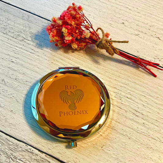 Red Phoenix Handheld Mirror
